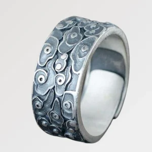 Bague Argent Motifs Nuages 'Sora'